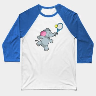 Elephant at Tennis with Tennis racket Baseball T-Shirt